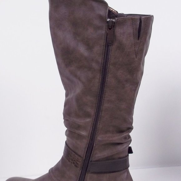 EMMSHU CLESY Tall Boot with Buckle Detail Brown NIB Size 6 - 6.5 - Picture 6 of 9